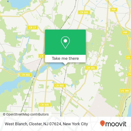 Mapa de West Blanch, Closter, NJ 07624