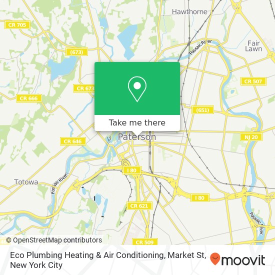 Mapa de Eco Plumbing Heating & Air Conditioning, Market St