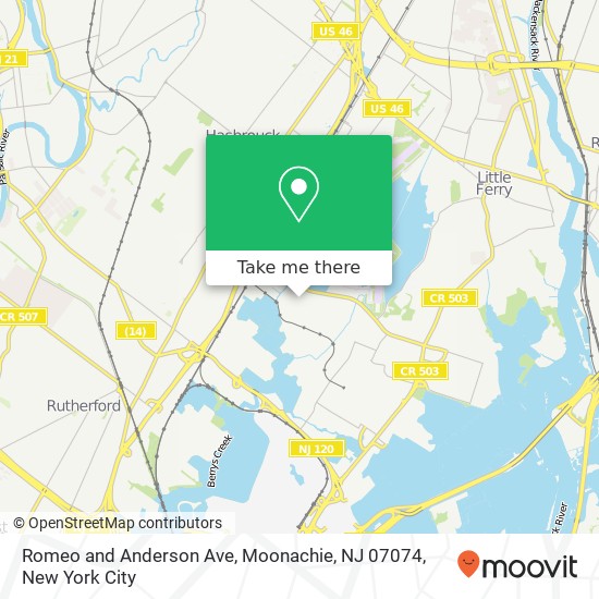 Romeo and Anderson Ave, Moonachie, NJ 07074 map