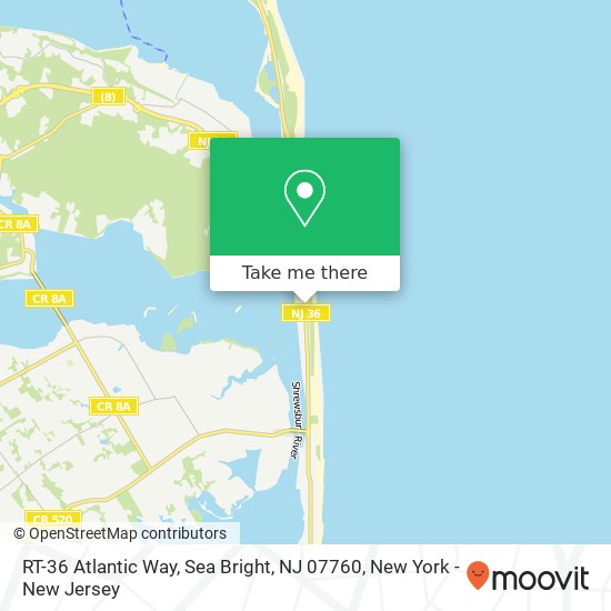 Mapa de RT-36 Atlantic Way, Sea Bright, NJ 07760