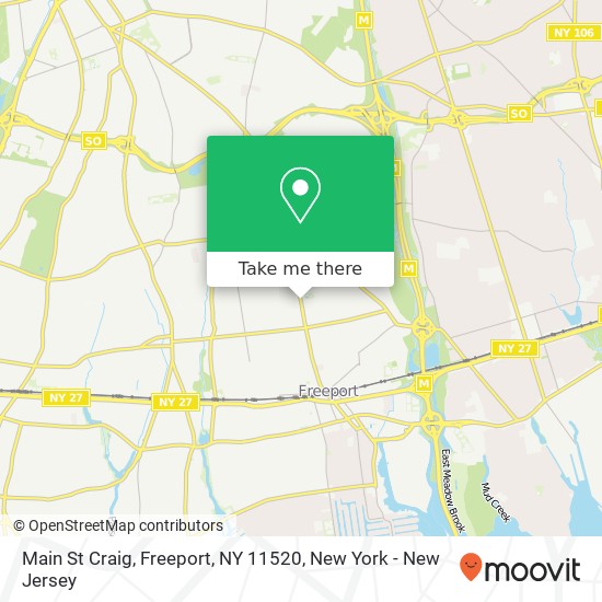 Mapa de Main St Craig, Freeport, NY 11520