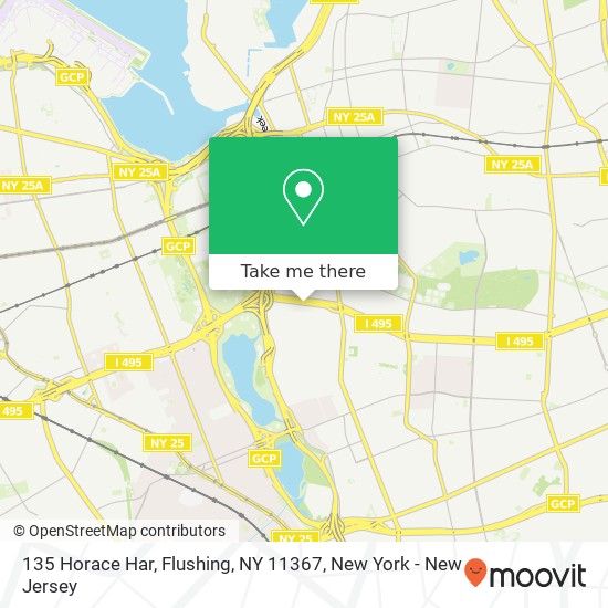 Mapa de 135 Horace Har, Flushing, NY 11367