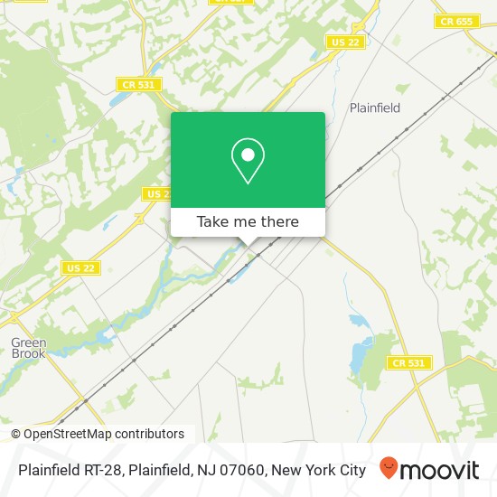 Mapa de Plainfield RT-28, Plainfield, NJ 07060