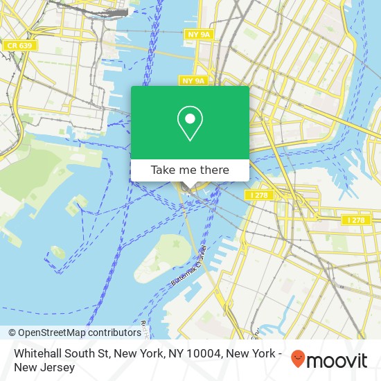 Mapa de Whitehall South St, New York, NY 10004