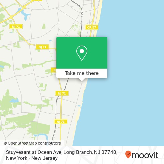 Mapa de Stuyvesant at Ocean Ave, Long Branch, NJ 07740