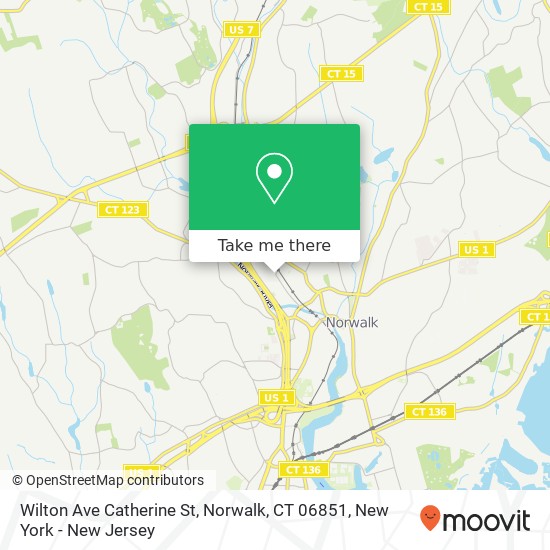 Mapa de Wilton Ave Catherine St, Norwalk, CT 06851