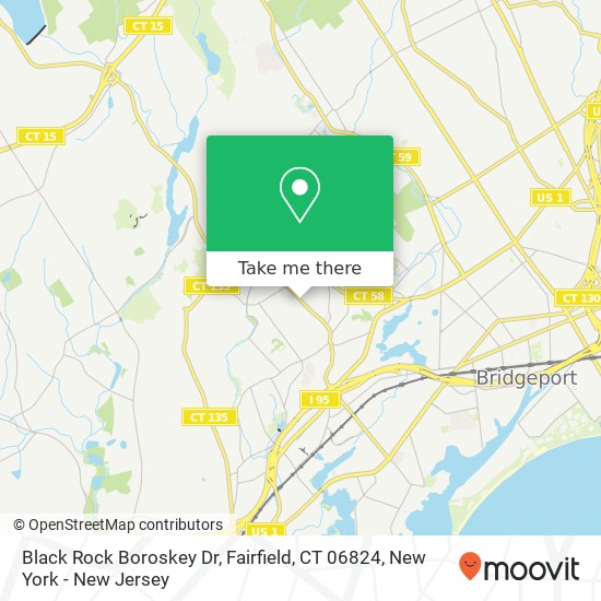Mapa de Black Rock Boroskey Dr, Fairfield, CT 06824