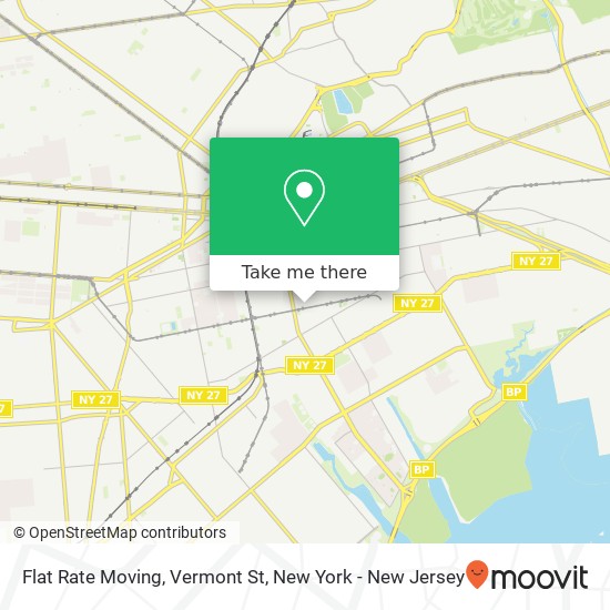 Flat Rate Moving, Vermont St map