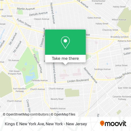 Kings E New York Ave map