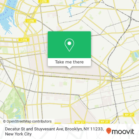 Decatur St and Stuyvesant Ave, Brooklyn, NY 11233 map