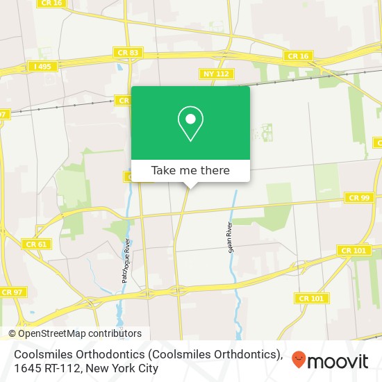 Mapa de Coolsmiles Orthodontics (Coolsmiles Orthdontics), 1645 RT-112