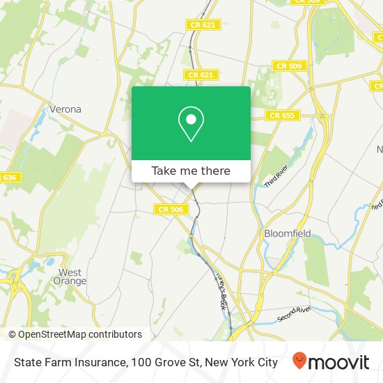 State Farm Insurance, 100 Grove St map