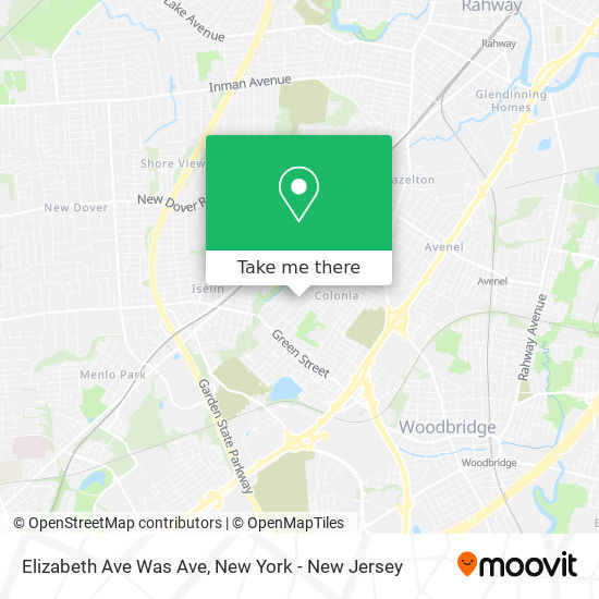Mapa de Elizabeth Ave Was Ave