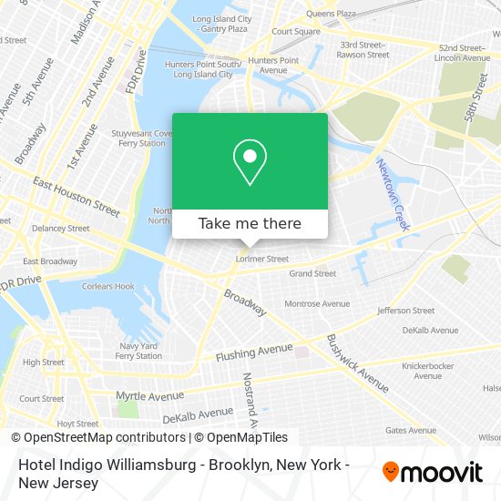 Mapa de Hotel Indigo Williamsburg - Brooklyn