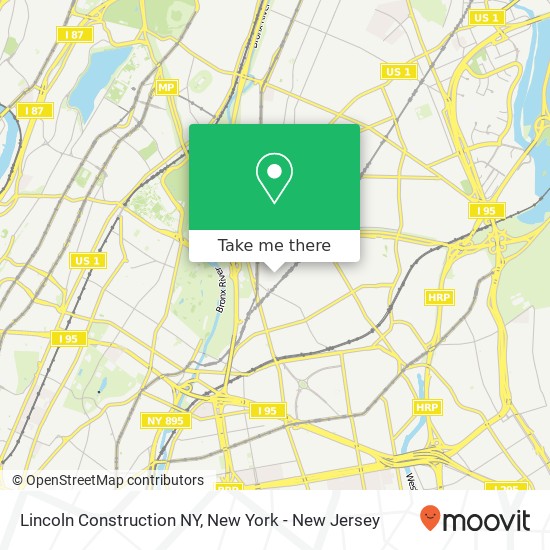 Mapa de Lincoln Construction NY