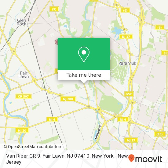 Van Riper CR-9, Fair Lawn, NJ 07410 map