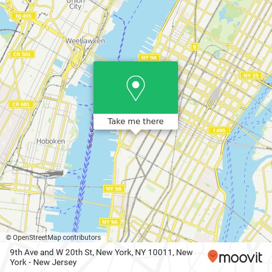 Mapa de 9th Ave and W 20th St, New York, NY 10011