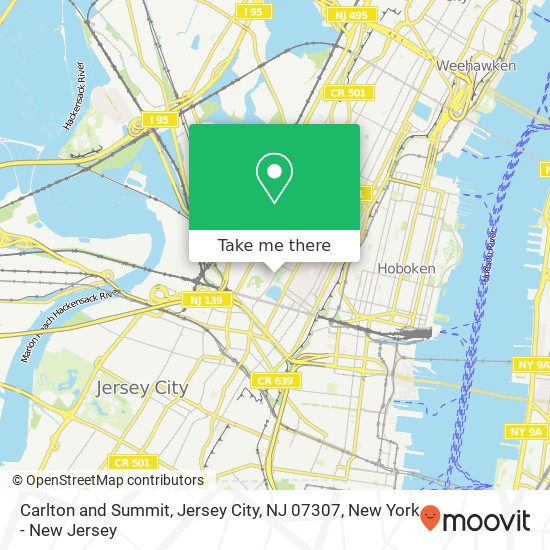 Mapa de Carlton and Summit, Jersey City, NJ 07307