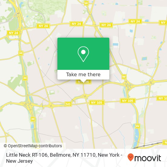 Mapa de Little Neck RT-106, Bellmore, NY 11710