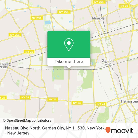 Mapa de Nassau Blvd North, Garden City, NY 11530