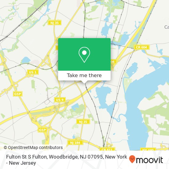 Mapa de Fulton St S Fulton, Woodbridge, NJ 07095