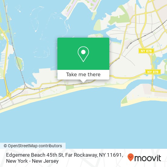 Mapa de Edgemere Beach 45th St, Far Rockaway, NY 11691