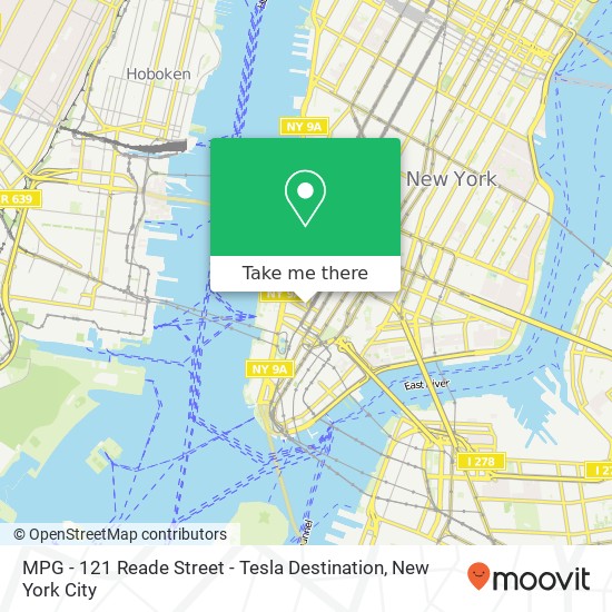 MPG - 121 Reade Street - Tesla Destination map