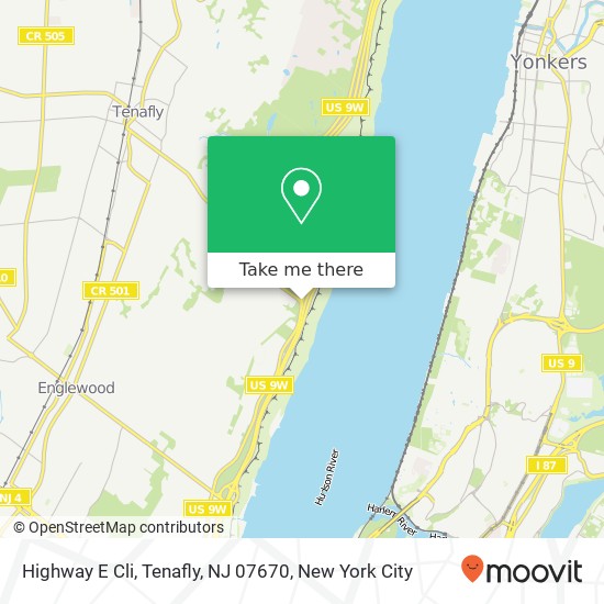 Mapa de Highway  E Cli, Tenafly, NJ 07670