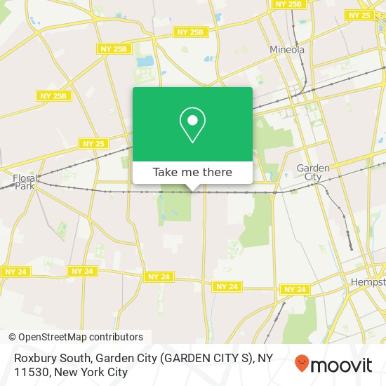 Mapa de Roxbury South, Garden City (GARDEN CITY S), NY 11530