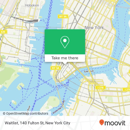 Waitlist, 140 Fulton St map