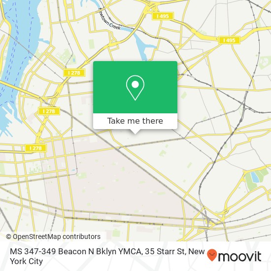 Mapa de MS 347-349 Beacon N Bklyn YMCA, 35 Starr St