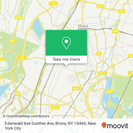 Edenwald Ave Gunther Ave, Bronx, NY 10466 map