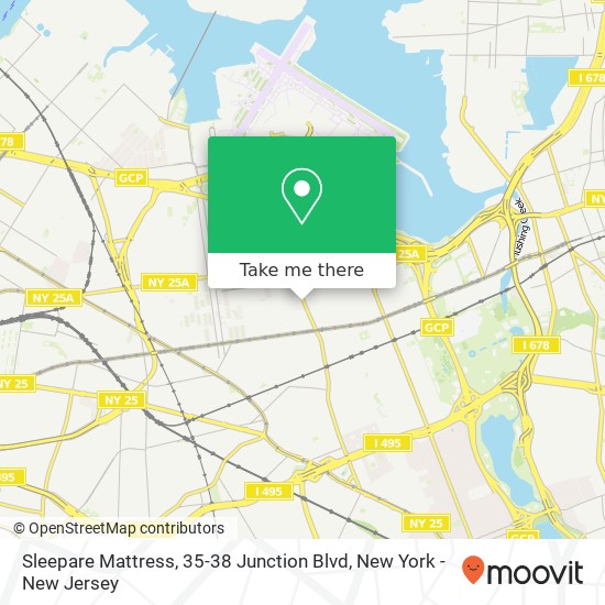 Mapa de Sleepare Mattress, 35-38 Junction Blvd