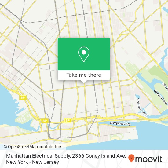 Mapa de Manhattan Electrical Supply, 2366 Coney Island Ave