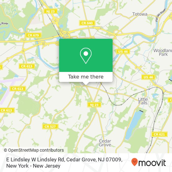 E Lindsley W Lindsley Rd, Cedar Grove, NJ 07009 map