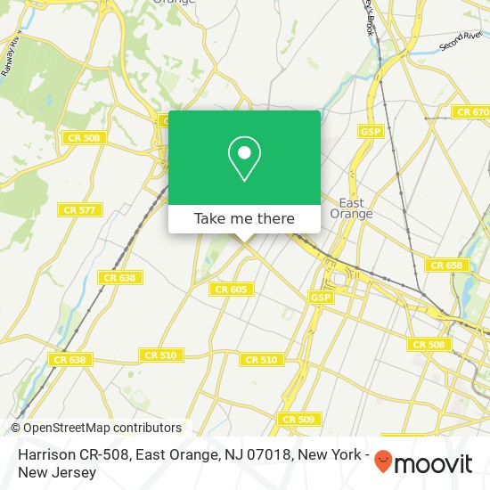 Mapa de Harrison CR-508, East Orange, NJ 07018