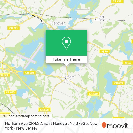 Florham Ave CR-632, East Hanover, NJ 07936 map