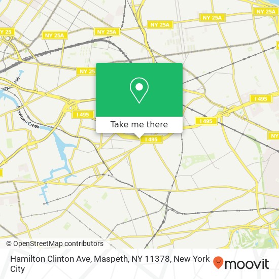 Hamilton Clinton Ave, Maspeth, NY 11378 map