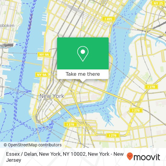 Mapa de Essex / Delan, New York, NY 10002