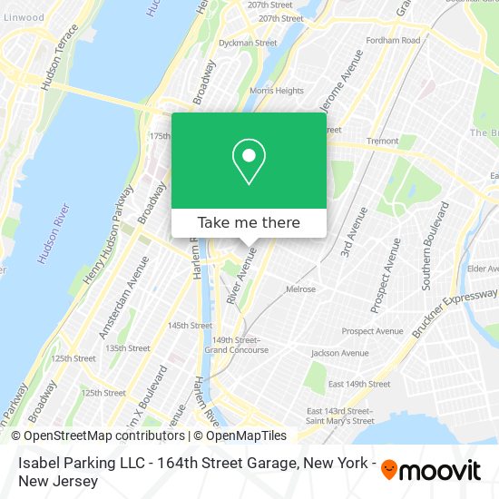 Isabel Parking LLC - 164th Street Garage map