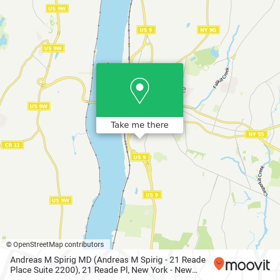 Mapa de Andreas M Spirig MD (Andreas M Spirig - 21 Reade Place Suite 2200), 21 Reade Pl