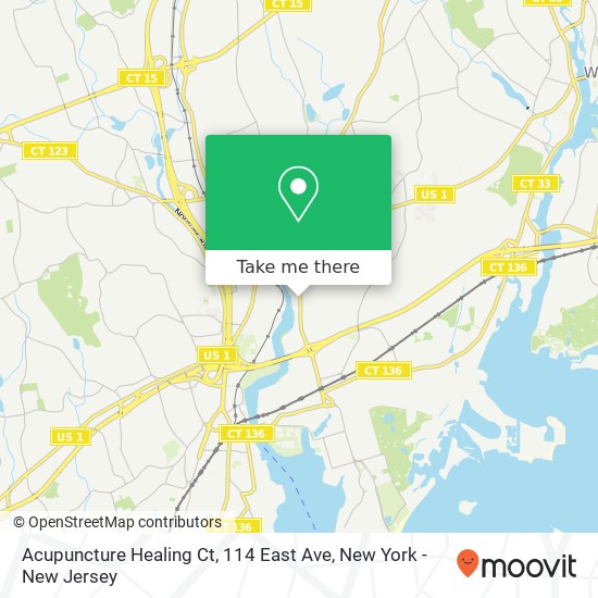 Acupuncture Healing Ct, 114 East Ave map