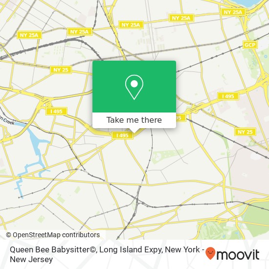 Mapa de Queen Bee Babysitter©, Long Island Expy