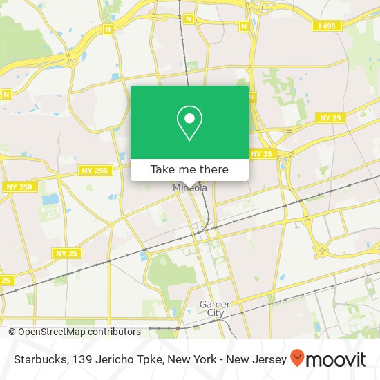 Mapa de Starbucks, 139 Jericho Tpke