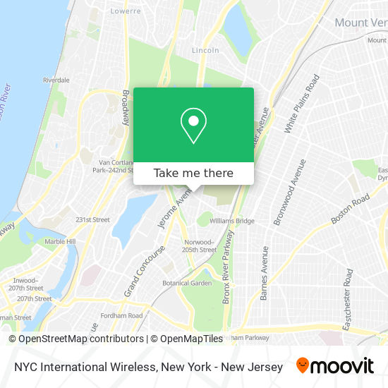 Mapa de NYC International Wireless