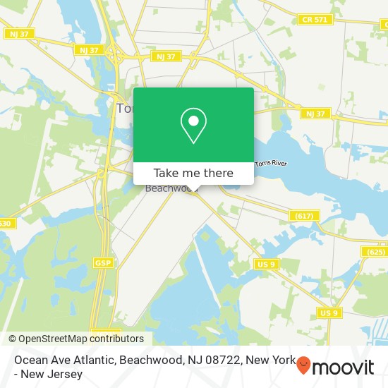 Ocean Ave Atlantic, Beachwood, NJ 08722 map