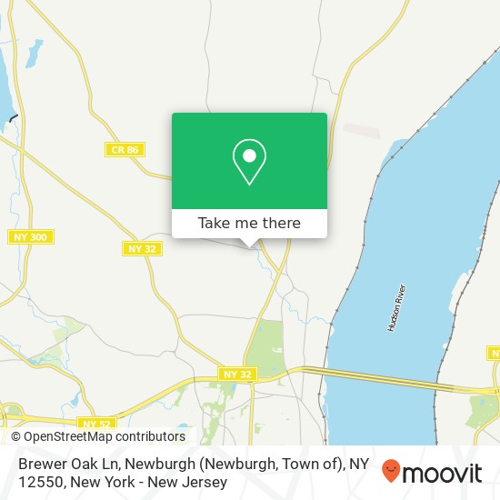 Brewer Oak Ln, Newburgh (Newburgh, Town of), NY 12550 map
