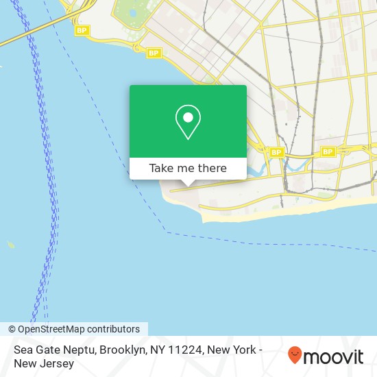 Mapa de Sea Gate Neptu, Brooklyn, NY 11224