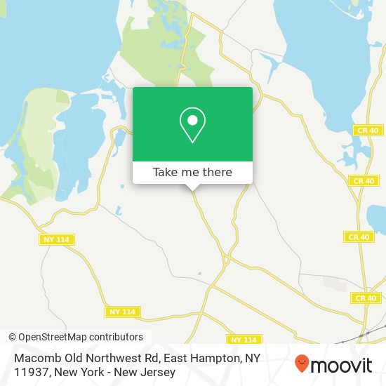Macomb Old Northwest Rd, East Hampton, NY 11937 map