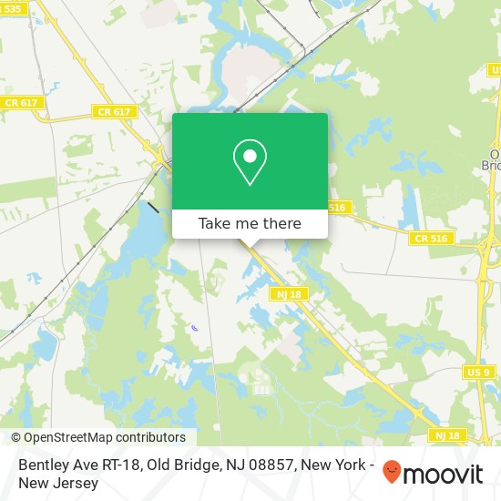 Mapa de Bentley Ave RT-18, Old Bridge, NJ 08857